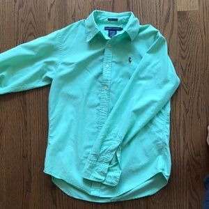 POLO mint button down shirt by Ralph Lauren